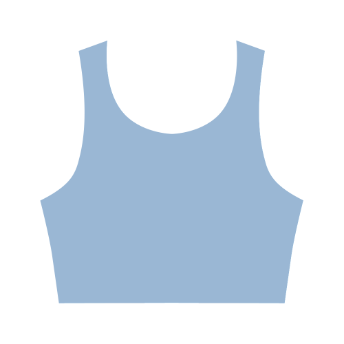 Placid Blue Color Accent Women's Crop Top (Model T42)