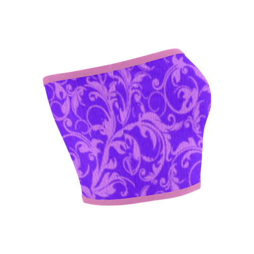 Vintage Swirls Amethyst Ultraviolet Purple Bandeau Top