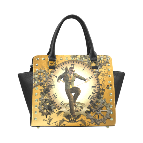 Steampunk Rivet Shoulder Handbag (Model 1645)