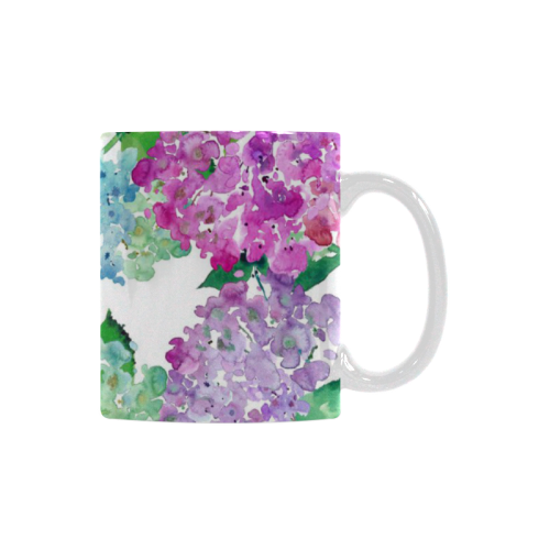 Watercolor Hydrangea White Mug(11OZ)