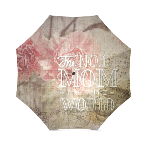 Vintage carnations for the best mom Foldable Umbrella (Model U01)