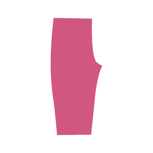 Raspberry Sorbet Color Accent Hestia Cropped Leggings (Model L03)