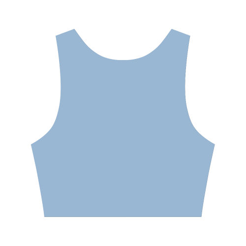 Placid Blue Color Accent Women's Crop Top (Model T42)