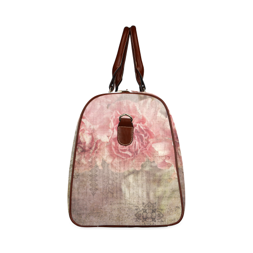 Vintage carnations for the best mom Waterproof Travel Bag/Small (Model 1639)