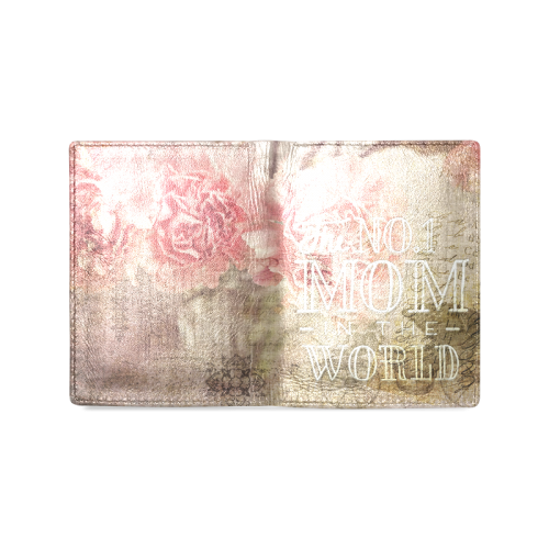 Vintage carnations for the best mom Men's Leather Wallet (Model 1612)