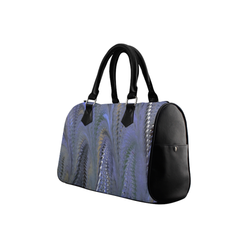 Retro Marbleized Waves Periwinkle Blue Boston Handbag (Model 1621)