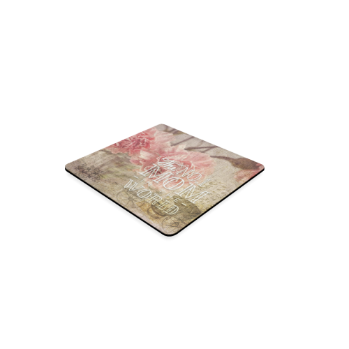 Vintage carnations for the best mom Square Coaster