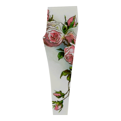 Vintage Pink Rose Floral Cassandra Women's Leggings (Model L01)