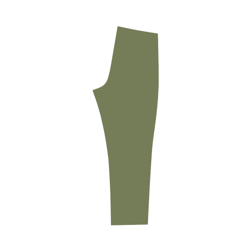 Cedar Green Color Accent Capri Legging (Model L02)
