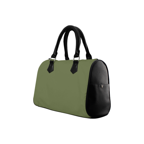Cedar Green Color Accent Boston Handbag (Model 1621)