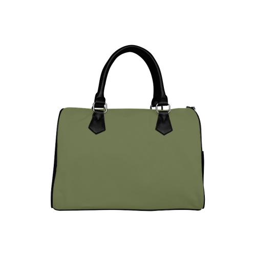 Cedar Green Color Accent Boston Handbag (Model 1621)