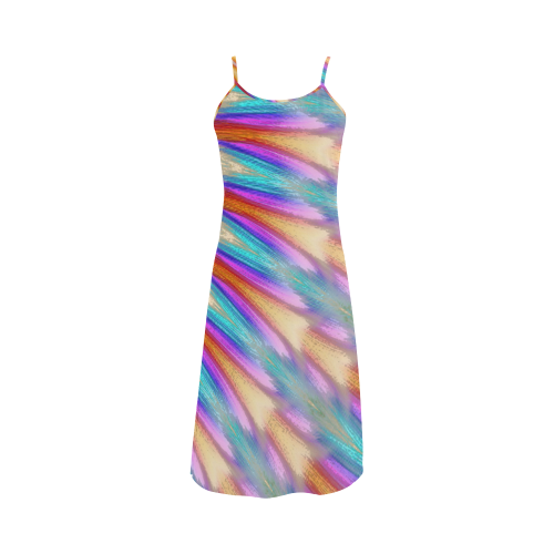 Peacock Feathers Alcestis Slip Dress (Model D05)