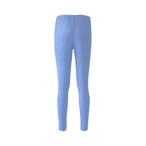 Cornflower Blue Color Accent Cassandra Women's Leggings (Model L01)