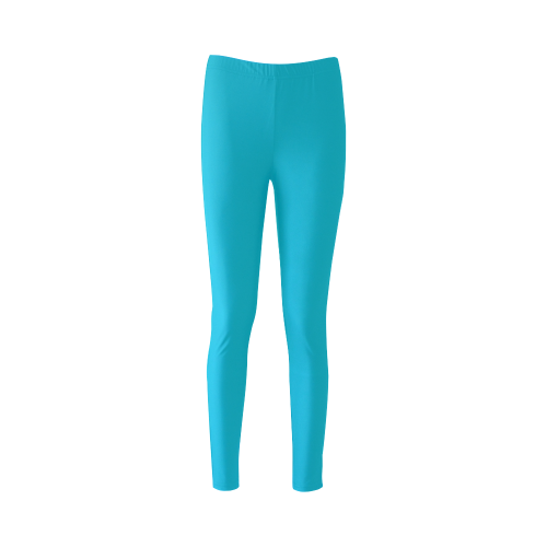 Scuba Blue Color Accent Cassandra Women's Leggings (Model L01)