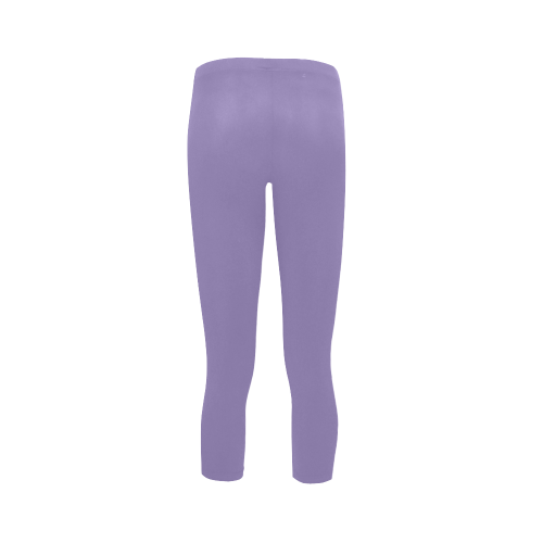 Paisley Purple Color Accent Capri Legging (Model L02)