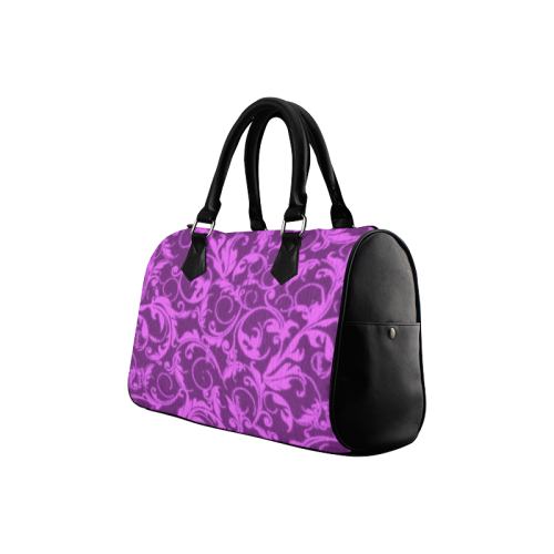 Vintage Swirls Winterberry Orchid Purple Boston Handbag (Model 1621)