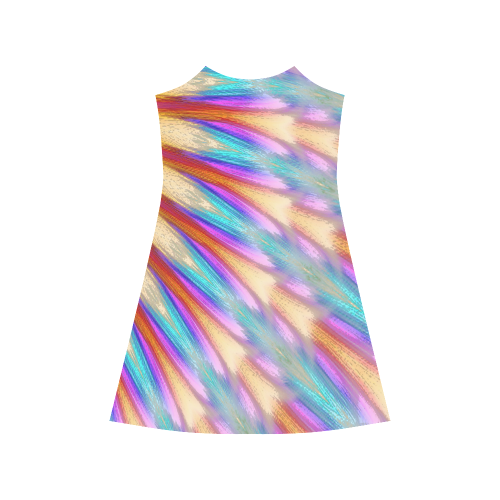 Peacock Feathers Alcestis Slip Dress (Model D05)