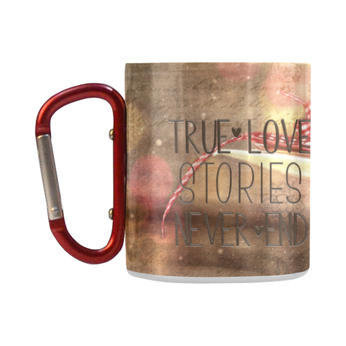 True love stories never end with vintage red rose Classic Insulated Mug(10.3OZ)