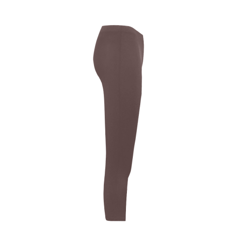 Deep Mahogany Color Accent Capri Legging (Model L02)