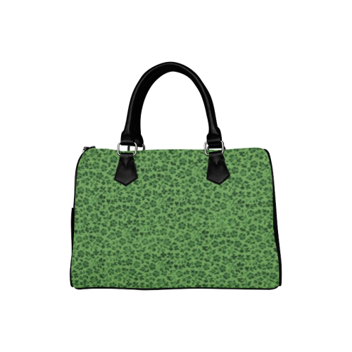 Vintage Flowers Ivy Green Boston Handbag (Model 1621)