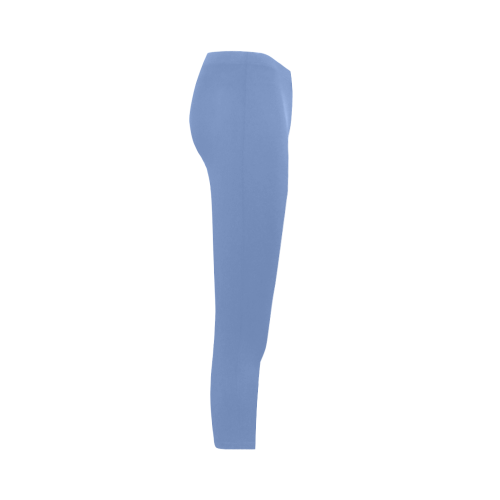 Cornflower Blue Color Accent Capri Legging (Model L02)
