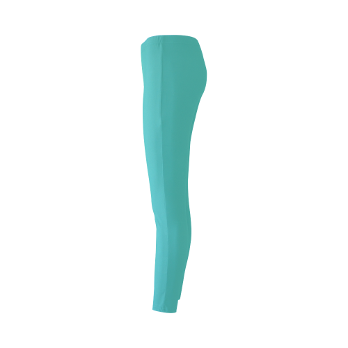 Turquoise Color Accent Cassandra Women's Leggings (Model L01)