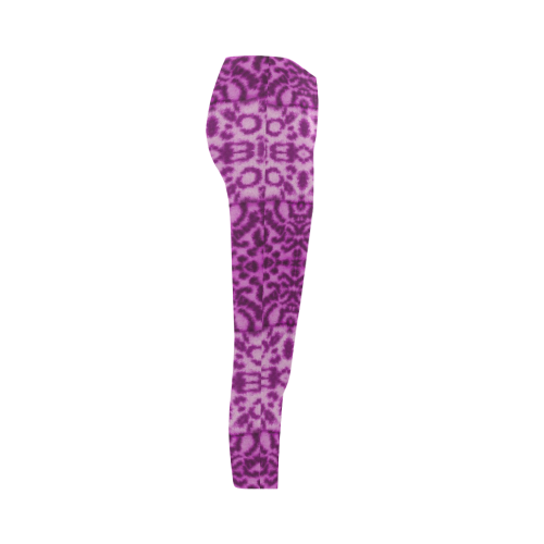 Lion In Purple Capri Legging (Model L02)