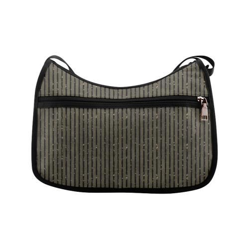 Sepia Glitter Stripe Crossbody Bags (Model 1616)