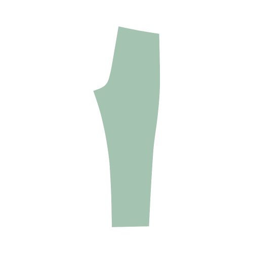 Grayed Jade Color Accent Capri Legging (Model L02)