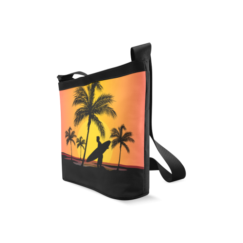 Tropical Surfer at Sunset Crossbody Bags (Model 1613)