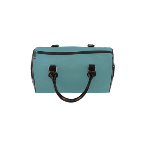 Teal Color Accent Boston Handbag (Model 1621)