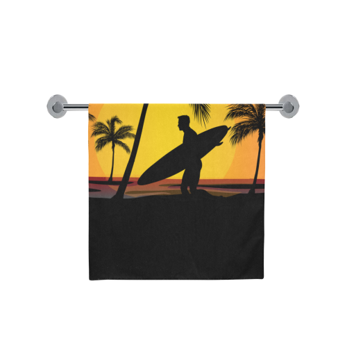 Tropical Surfer at Sunset Bath Towel 30"x56"