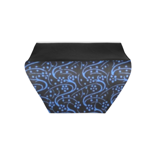 Vintage Swirl Floral Blue Black Clutch Bag (Model 1630)