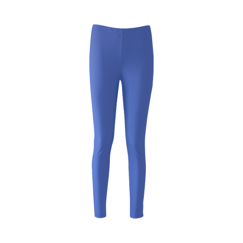 Dazzling Blue Color Accent Cassandra Women's Leggings (Model L01)