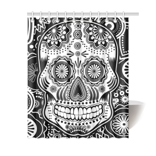 sugar skull Shower Curtain 60"x72"