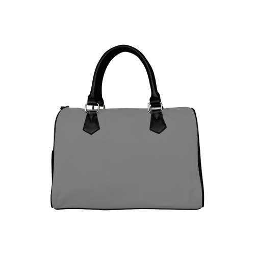 Steel Gray Color Accent Boston Handbag (Model 1621)