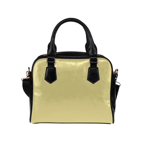 Custard Color Accent Shoulder Handbag (Model 1634)