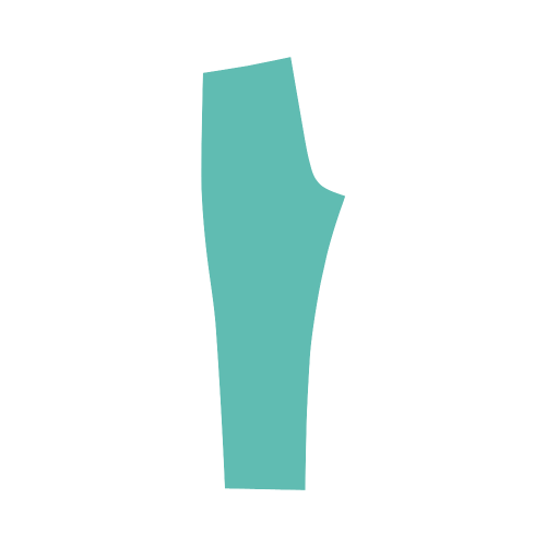 Turquoise Color Accent Capri Legging (Model L02)
