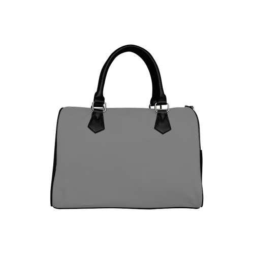 Steel Gray Color Accent Boston Handbag (Model 1621)