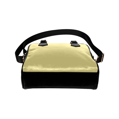 Custard Color Accent Shoulder Handbag (Model 1634)