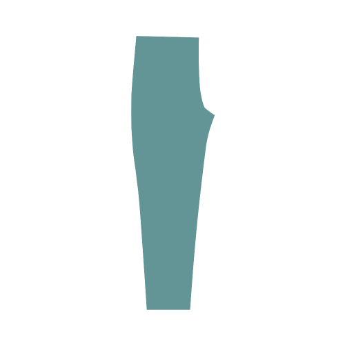 Teal Color Accent Capri Legging (Model L02)