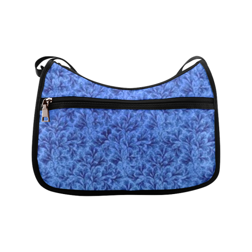 Vintage Floral Lace Leaf Sapphire Blue Crossbody Bags (Model 1616)