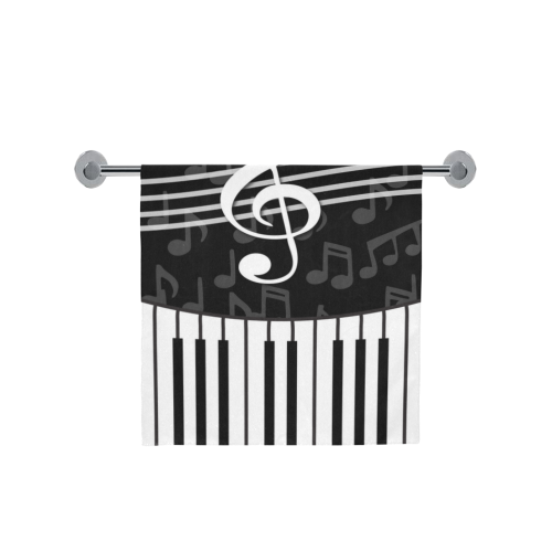 Stylish Music Piano Keys and Treble Clef Bath Towel 30"x56"