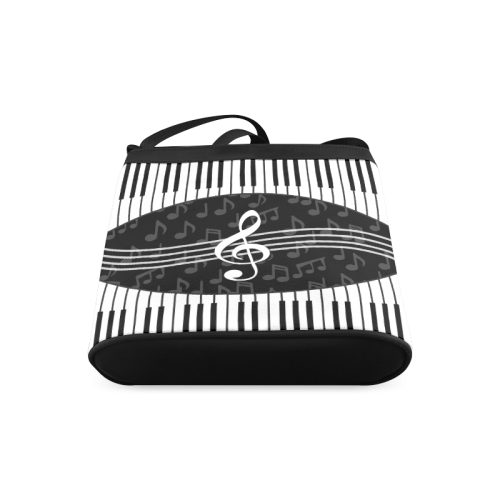 Stylish Music Piano Keys and Treble Clef Crossbody Bags (Model 1613)