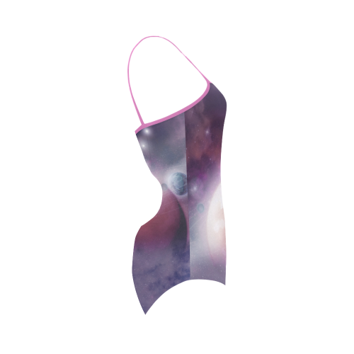 Pink Space Dream Strap Swimsuit ( Model S05)