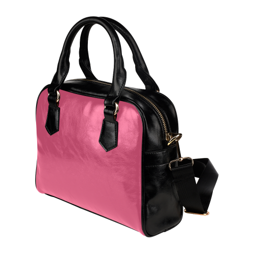 Hot Pink Color Accent Shoulder Handbag (Model 1634)