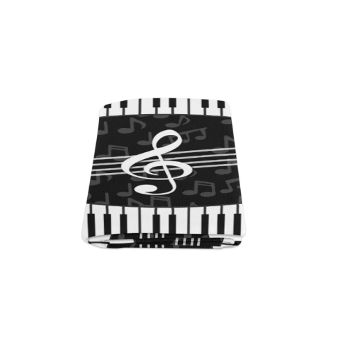 Stylish Music Piano Keys and Treble Clef Blanket 50"x60"