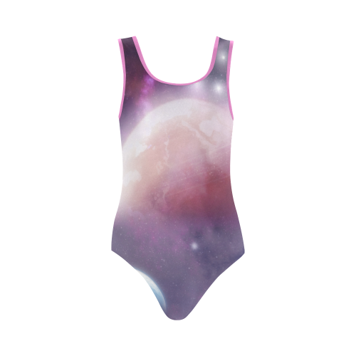 Pink Space Dream Vest One Piece Swimsuit (Model S04)