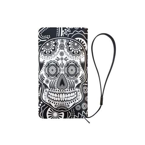 sugar skull Men's Clutch Purse （Model 1638）