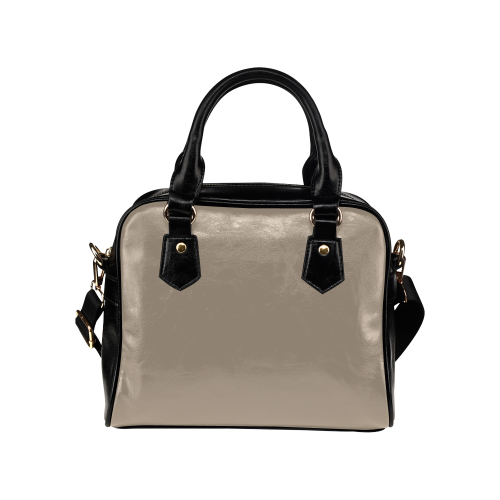 Champagne Beige Color Accent Shoulder Handbag (Model 1634)